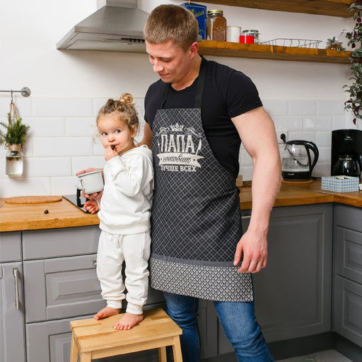 Кухонный набор Папа готовит лучше всех: фартук, прихватка, полотенце