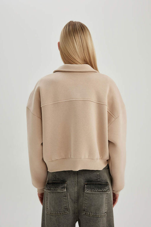 Крутой бомбер стандартного кроя из плотной ткани - Defacto фото 6