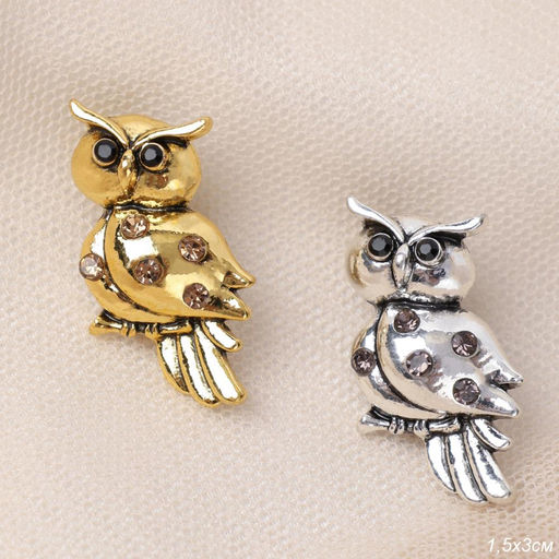 Брошь Сова / 6480 /уп 12/микс