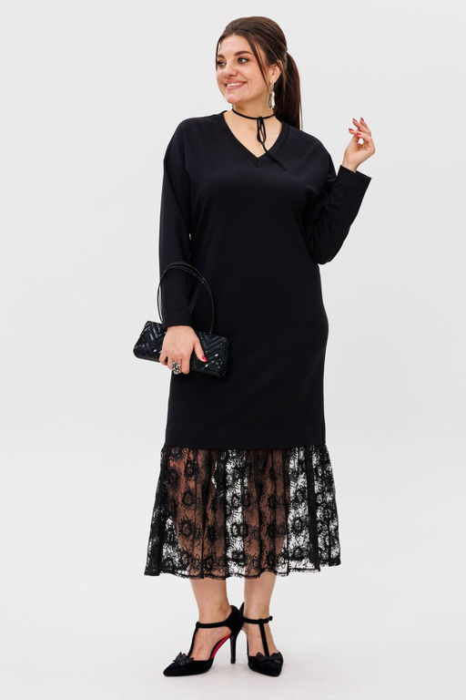 Платье ANELLI 1739 ажурная ночь