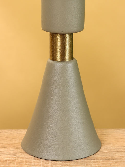Подсвечник на 1 свечу текстурный «Графитовый», 10.5×10.5×19.5 см