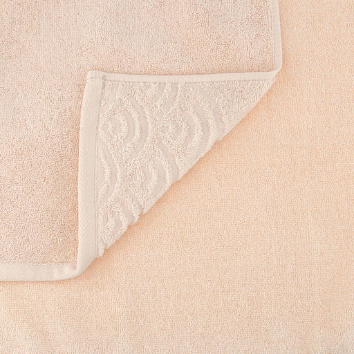 Полотенце махровое "Волна" 50х90см, хлопок 100%, светло-персиковый (Китай)
