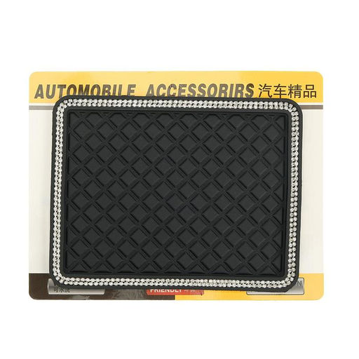 Коврик противоскользящий со стразами, 17?14 см, черный