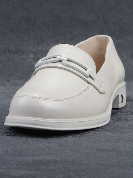 03-DEB1-5 LT. BEIGE Лоферы женские (натуральная кожа)