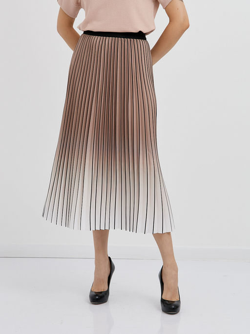 плиссированная юбка с эффектом градиент в бежевых тонах - Glenfield фото 5