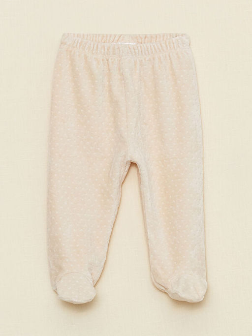 Bisiklet Yaka Uzun Kollu Nak?? Detayl? K?z Bebek H?rka ve Pantolon 2li Tak?m - Waikiki фото 3