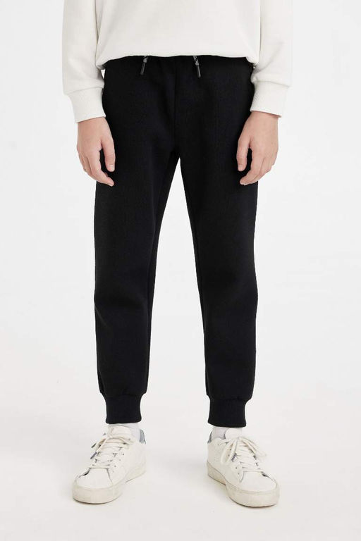 Черные школьные спортивные штаны для мальчика - Defacto фото 4