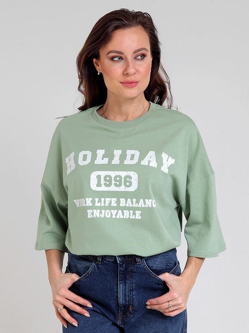 Футболка женская _ 12721/Holiday - F5 фото 4