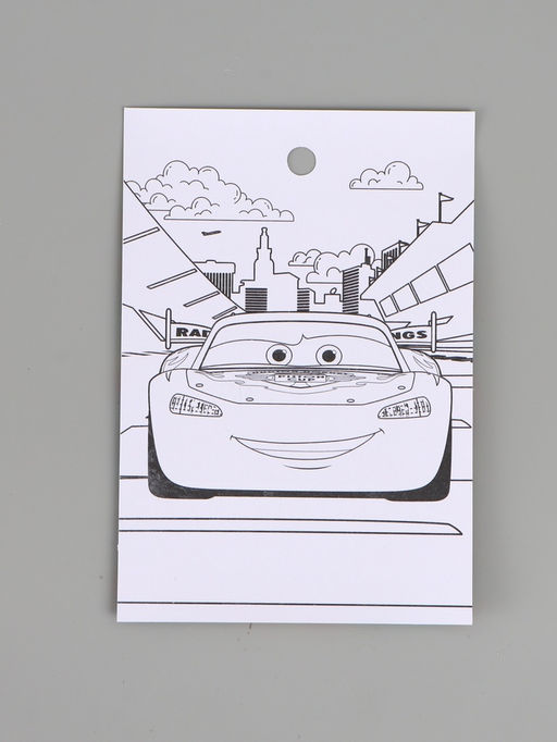 Цена за 10 шт. Наклейки бумажные «Машинки», c раскраской на обороте, 11 × 15.5 см