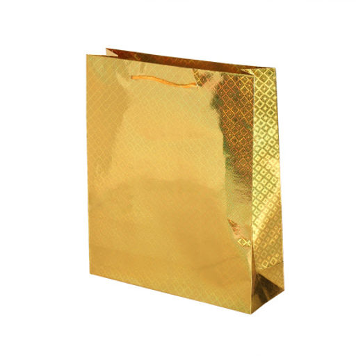 Цена за 12 шт. Пакет подарочный 23х27х7,5 голография / GW-112 /уп 12/960/плотность бумаги 128г/м2 - Галеонтрейд фото 3