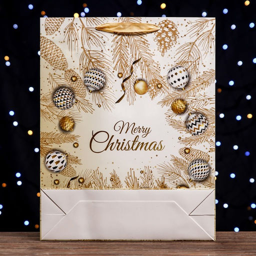 Пакет ламинированный вертикальный Merry Christmas,33 х 42 х 10 см - UPAK LAND фото 4