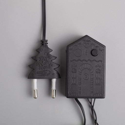 Гирлянда Нить 5 м с насадками Шарики синие, IP20, тёмная нить, 30 LED, свечение синее, 8 режимов, 220 В - Luazon lighting фото 4