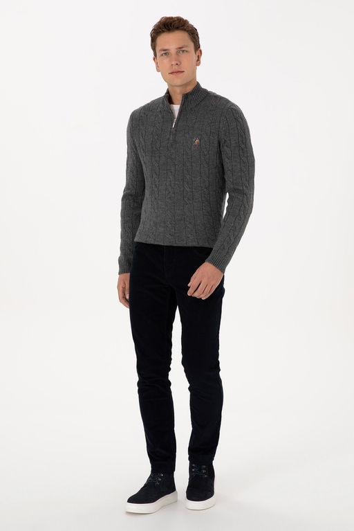 Erkek Lacivert Slim Fit Kanvas / Chino Pantolon - U.s. polo assn фото 3