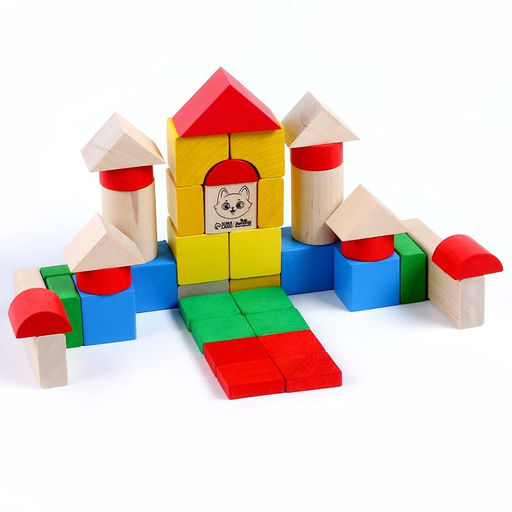 Конструктор деревянный «Строй сам», 65 деталей