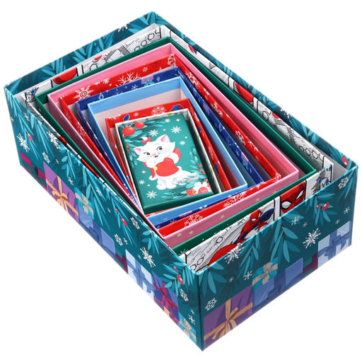 Набор коробок 10 в 1 С Новым годом!, 12 ? 7 ? 4 - 33 ? 20 ? 12 см
