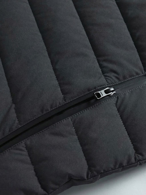 Куртка мужская гибридная стёганая с капюшоном с графеновой подкладкой черного цвета 9627_1Ch