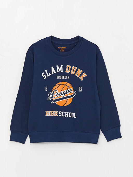 Bisiklet Yaka Bask?l? Uzun Kollu Erkek ?ocuk Pijama Tak?m? - Waikiki фото 2