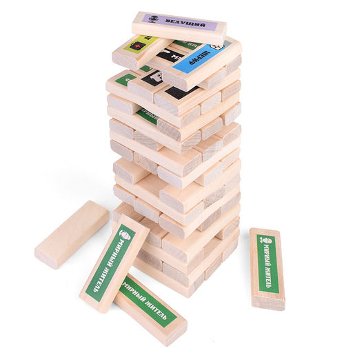 Настольная игра "Джанга башня "Мафия" (54 бруска)