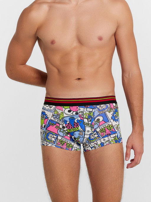 Цена за 2 штуки! Трусы мужские боксеры с принтом в виде разноцветного комикса