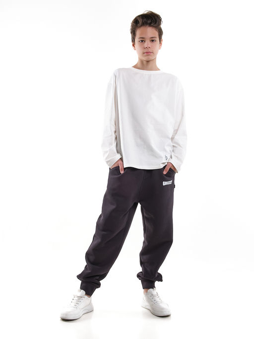 Брюки для мальчика штаны спортивные 22-7682 темный графит - Mini maxi фото 17