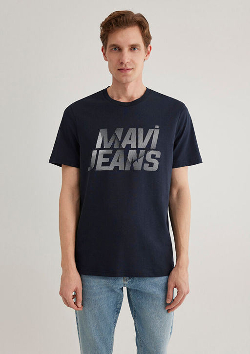 Mavi Jeans Bask?l? Lacivert Tisort  фото 3