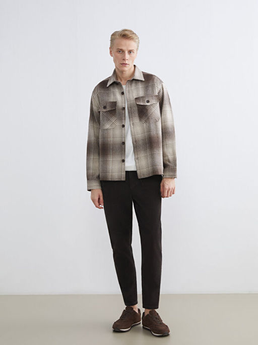 Regular Fit Ekose Erkek Oduncu G?mlek Ceket