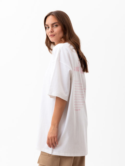 Футболка женская MIST Girl's rules, размер 42, белая