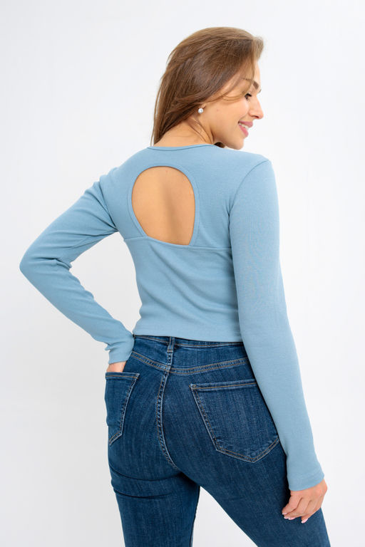 Лонгслив укороченный 100015