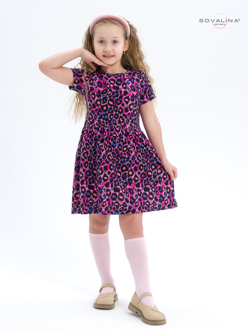 Платье Лето фуксия лео - Sovalina фото 8