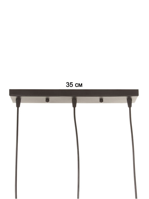 Светильник BayerLux ЭКО «Джесси», 3×40 Вт, Е27, черный/коричневый, 20×50×26 см