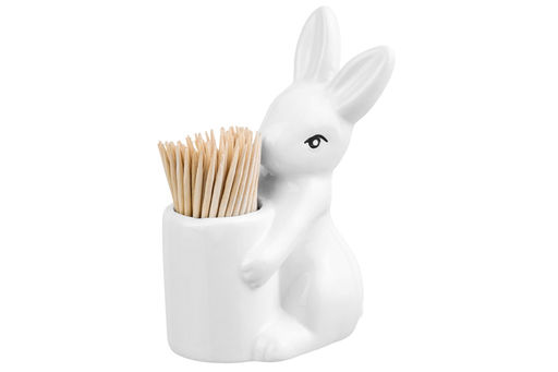 Вазочка п/зубочистки 6,5*4,5*10 см "Зайчик" + зубочистки