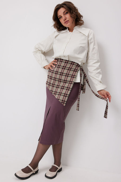 Юбка BegiModa 5016 Виноградная клетка