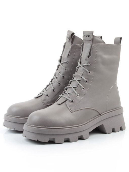04-M3-2171 GRAY Ботинки зимние женские (натуральная кожа, натуральный мех)