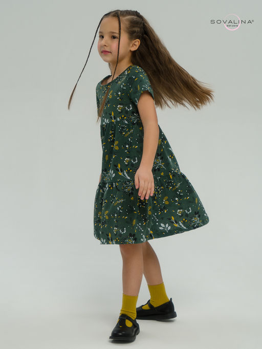 Платье Тия горчичные ветки - Sovalina фото 20