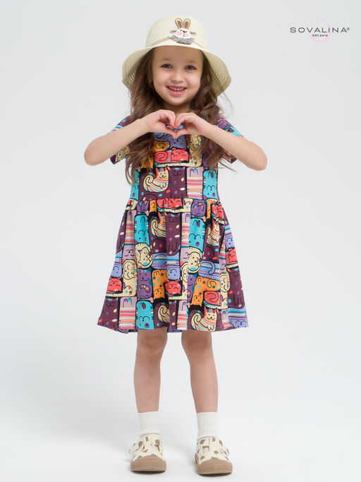 Платье Лето коты в горошек new - Sovalina фото 3