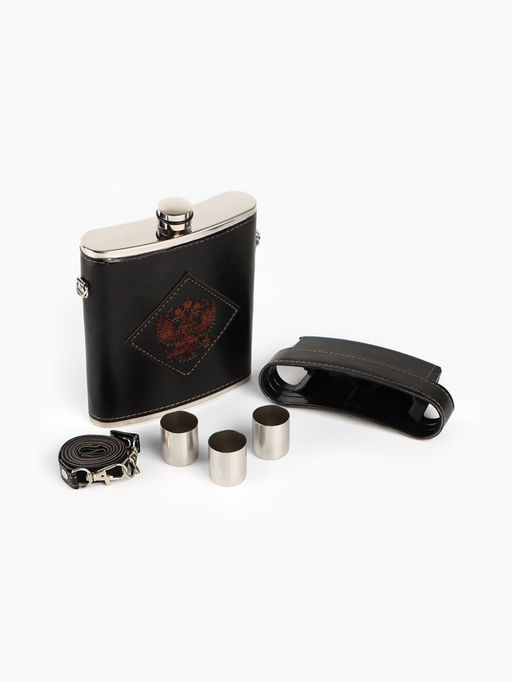 Фляжка Герб, нержавеющая сталь, 540 мл, 18 oz