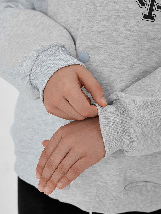 Толстовка для мальчика серая с печатью - Mark formelle фото 5