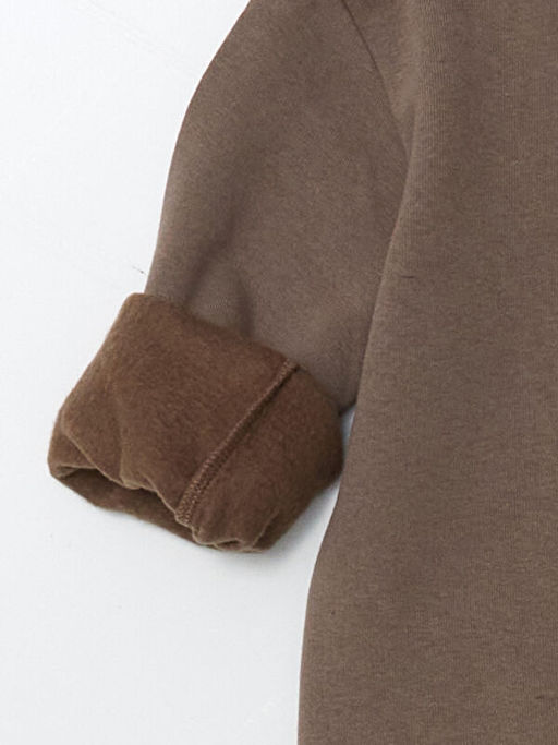 Bisiklet Yaka Bask?l? Erkek ?ocuk Sweatshirt