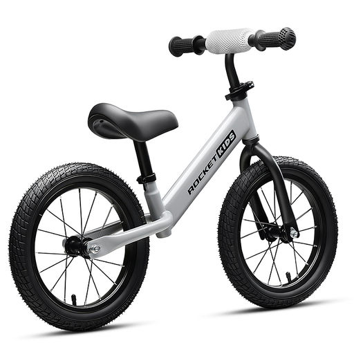 Беговел 14" Rocket R0045NEW-GR, колеса надувные, цвет серый