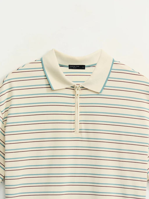 Футболка на молнии в полоску / Zarina фото 9