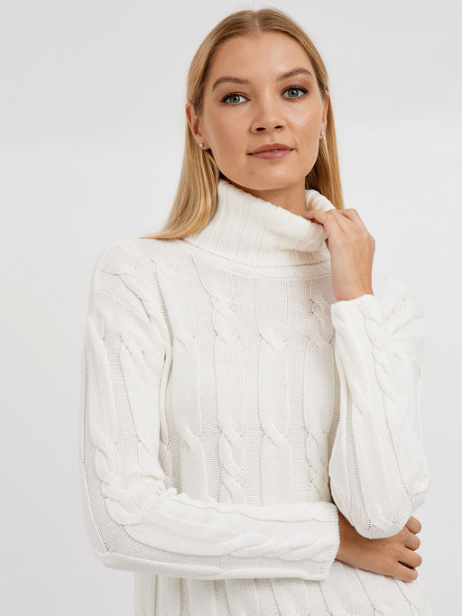 водолазка женская из хлопка с объемными косами - Glenfield фото 4