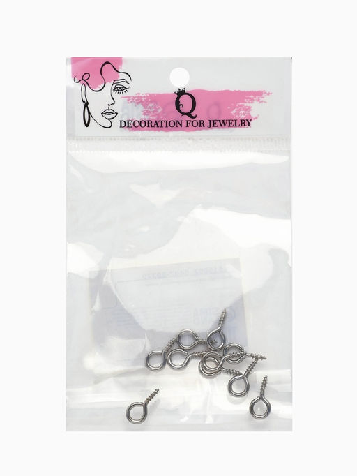 Цена за 2 шт. Штифт винтовой для кулона СМ-936, (набор 10 шт.) 1.4?0.7?0.15 см, цвет серебро