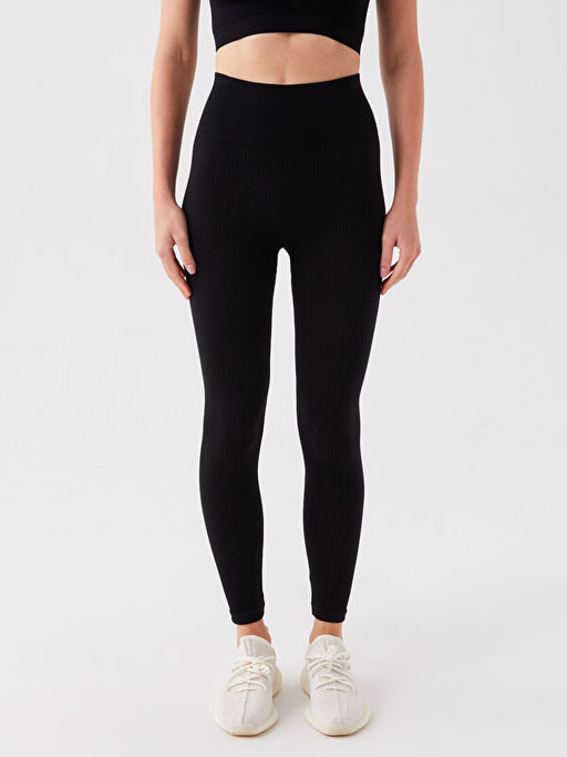 Beli Lastikli D?z Seamless Kad?n Tayt