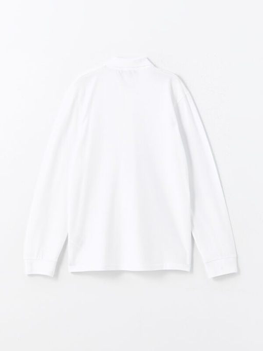 Polo Yaka Uzun Kollu Pike Erkek Ti??rt - Waikiki фото 2