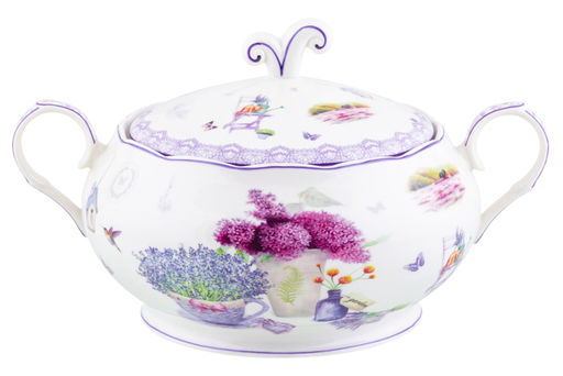 Пельменница - супница 30*22,5*18 см 2,6 л Лаванда + крышка NEW BONE CHINA - Elan gallery фото 8