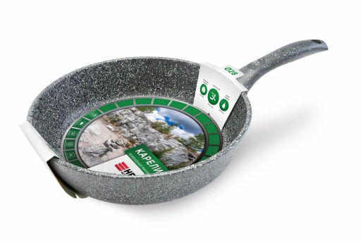 Сковорода Карелия Природные минералы несъемная ручка, 28 см - Нева металл посуда фото 3