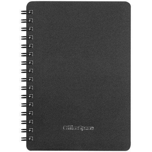 Книжка записная А6 60л. на гребне "Base. Черная" (Зк6к60грП_35421, "OfficeSpace") пластиковая обложка