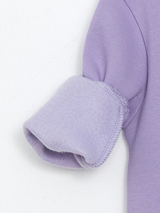 Bisiklet Yaka Bask?l? K?z ?ocuk Sweatshirt