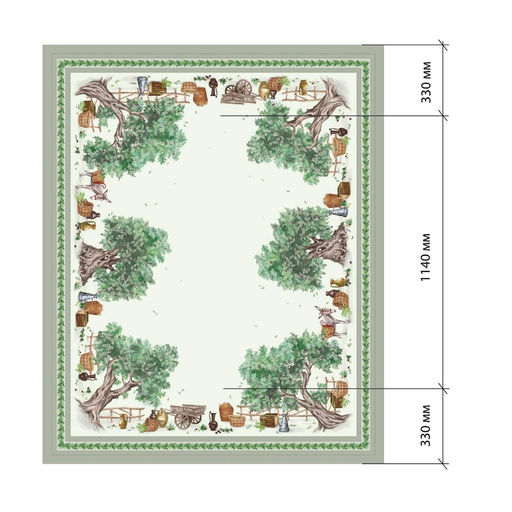 Набор кухонный «Этель» Olivia, скатерть 180×145 см ± 3 см, салфетки 40×40 см - 8 шт., 100% хлопок