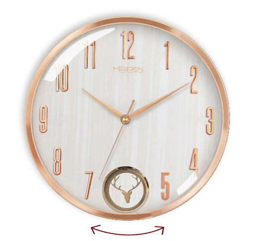 Настенные часы Mirron круглые с маятником P3268BZB